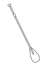 Vector outline paddle isolated on white background