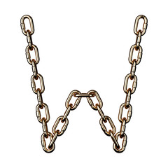 Fototapeta premium Font W chain