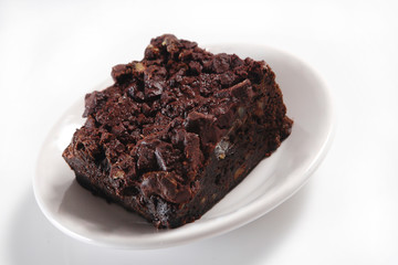 Coffee dessert with chocolate chips.