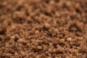 Coconut blossom sugar macro with selective focus on foreground