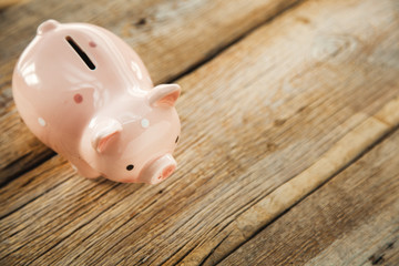 piggy bank on the desk