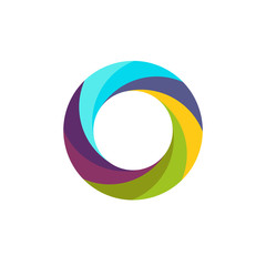 creative abstract colorful circle logo template