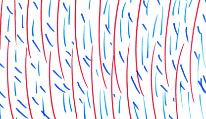Lines of different colors made by felt-tip pens. Background abstraction and felt-tip lines.