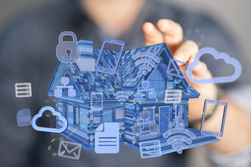 Smart home: Smarthome house automation icon