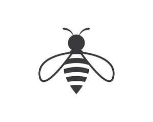 honey Bee Logo Template vector icon illustration