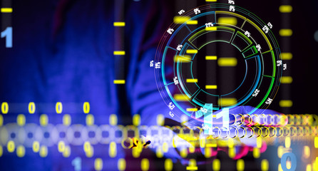 Business intelligence. Diagram, Graph, Stock Trading, Investment dashboard
