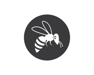 honey Bee Logo Template vector icon illustration
