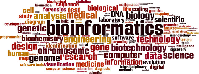 Bioinformatics word cloud