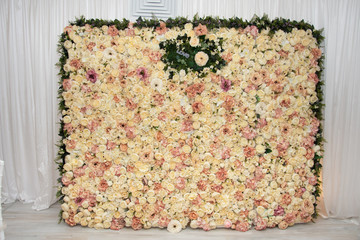 flower background for wedding photos