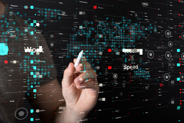 Software, web development, programming concept. Abstract Programming