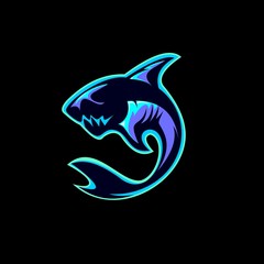 shark mascot logo