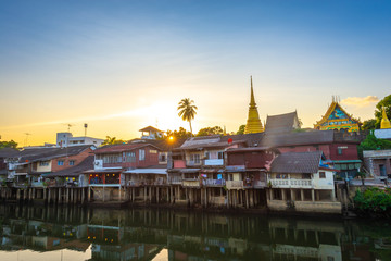 CHANTHABURI, THAILAND - December , 2015 : The old waterfront community. Chanthaburi Old Town...