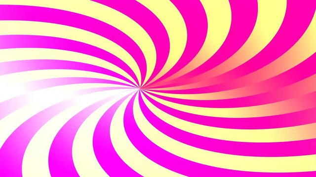 Candy Striper Hot Pink and Custard Yellow Spiral Abstract Background