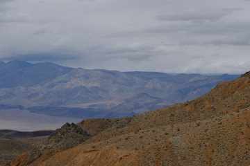 Dry lake bed and desert in the California mountains near Keeler