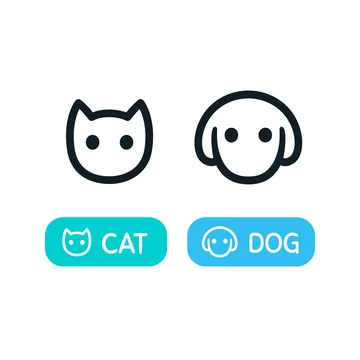 Cat And Dog Head Icon Stock Illustration - Download Image Now