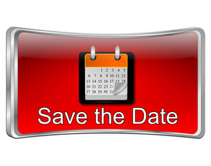 Save the Date Button - 3D illustration