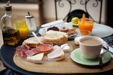 Breakfast meals and indoor decoration