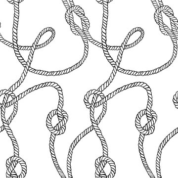 Seamless Pattern Hexagonal Rope Netting Stock Illustration 698832040