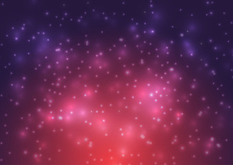 Night skies with glowing stars. Colorful galaxy background