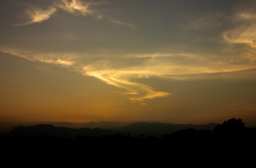 Sky sunset scenery,background Whether it's the warm hues of a sunrise or sunset, shimmering reflection of the sun on the clouds, the sky and clouds have the power to inspire feelings of awe and wonder