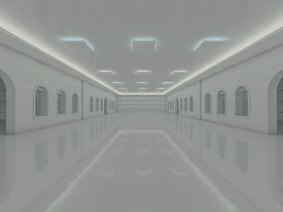 Abstract modern architecture background. 3D rendering