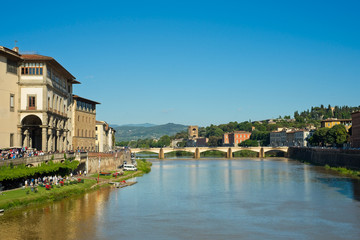 Fototapeta na wymiar Florence Italy on the Arno