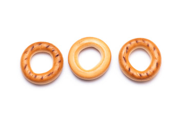 Russian Bagels, small Bagels isolated on white Background