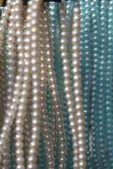 Fototapeta na wymiar close-up of necklaces with pearls