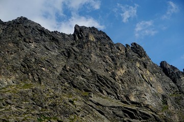 Beautiful High Tatras mountains landscape in  Slovakia near city Old Smokovec. sunny summer day