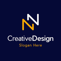 NN Letter logo Design Template Vector, Initial Letter NN Logo Design Vector Template. Creative Abstract NN Letter Logo Design