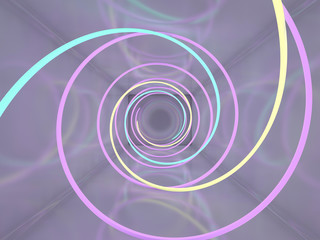 Simple empty room interior with lamps. 3D