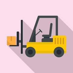Forklift icon. Flat illustration of forklift vector icon for web design