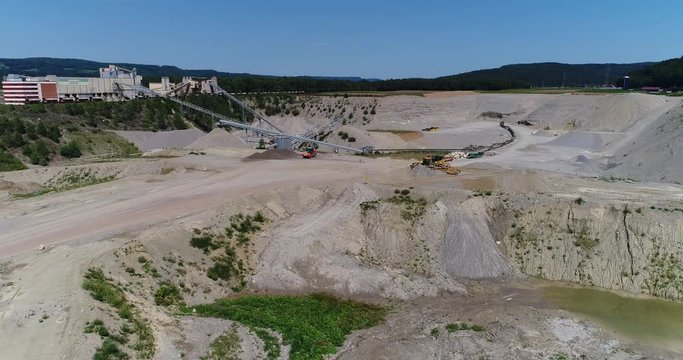 aerial view of one industrial quarry