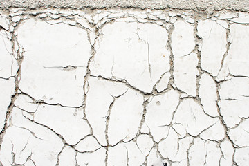 White cracked paint.