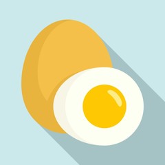 Boiled egg icon. Flat illustration of boiled egg vector icon for web design