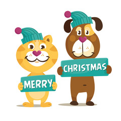 Collection of cute cartoon animals.