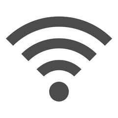Black wifi sign icon. Flat illustration of black wifi sign vector icon for web design