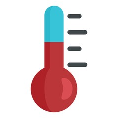 Outdoor temperature icon. Flat illustration of outdoor temperature vector icon for web design
