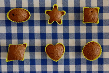 Set of Tiny Cakes on a Towel