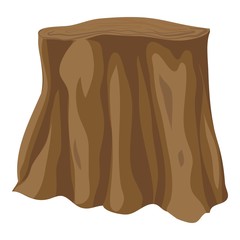 Wild tree stump icon. Cartoon of wild tree stump vector icon for web design isolated on white background