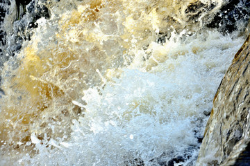 waterfalls in Sablino, Leningrad region, near St. Petersburg