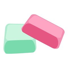 Colorful jelly gum icon. Cartoon of colorful jelly gum vector icon for web design isolated on white background