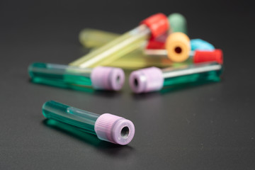 Test tubes with chemical samples