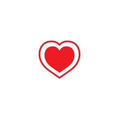 Heart icon. Like icon. Follow icon. Red heart. Follow sign for social networks.