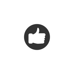 Like icon. Follow icon. Follow sign for social networks. Thumbs up symbol in circle.