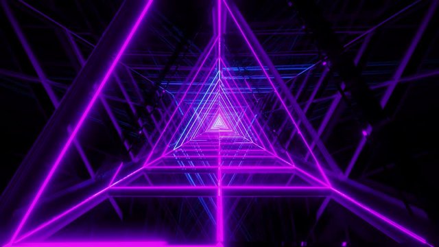abstract glowing blue purple triangle wireframe background walpaper 3d rendering motion design motion loop