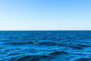 Obraz premium Sea Waves of Istanbul Bosphorus with Good Blue Water