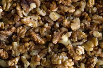 background of walnuts