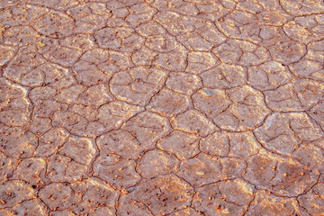 Cracked Mud Rim Light Hexagons Natural Background Backdrop Texture Pattern