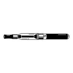 Glass electronic cigarette icon. Simple illustration of glass electronic cigarette vector icon for web design isolated on white background